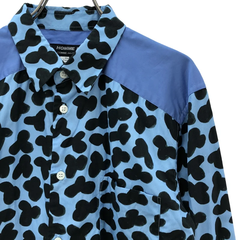 COMME des GARCONS HOMME DEUX / コムデギャルソンオムドゥ | 2023SS | コットン ショルダー切り替え レオパードシャツ | S | メンズ