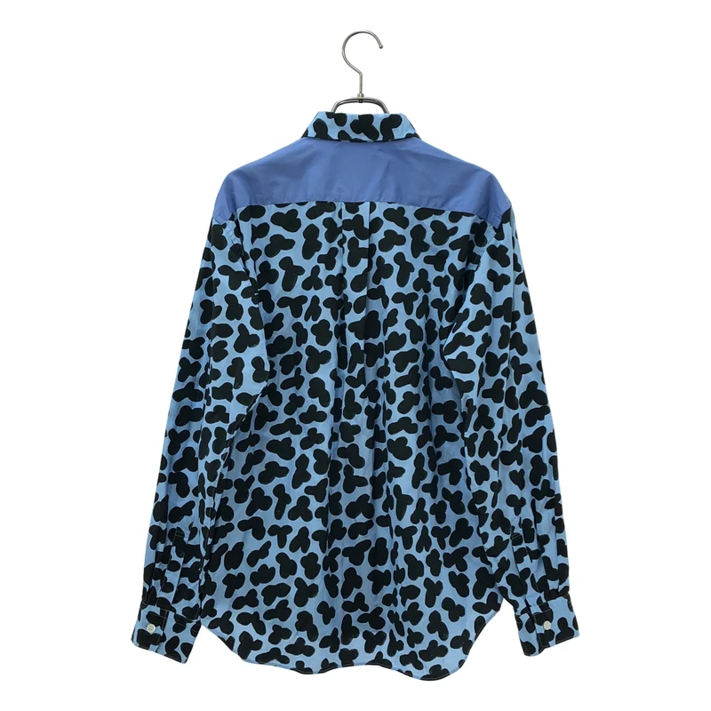 COMME des GARCONS HOMME DEUX / コムデギャルソンオムドゥ | 2023SS | コットン ショルダー切り替え レオパードシャツ | S | メンズ