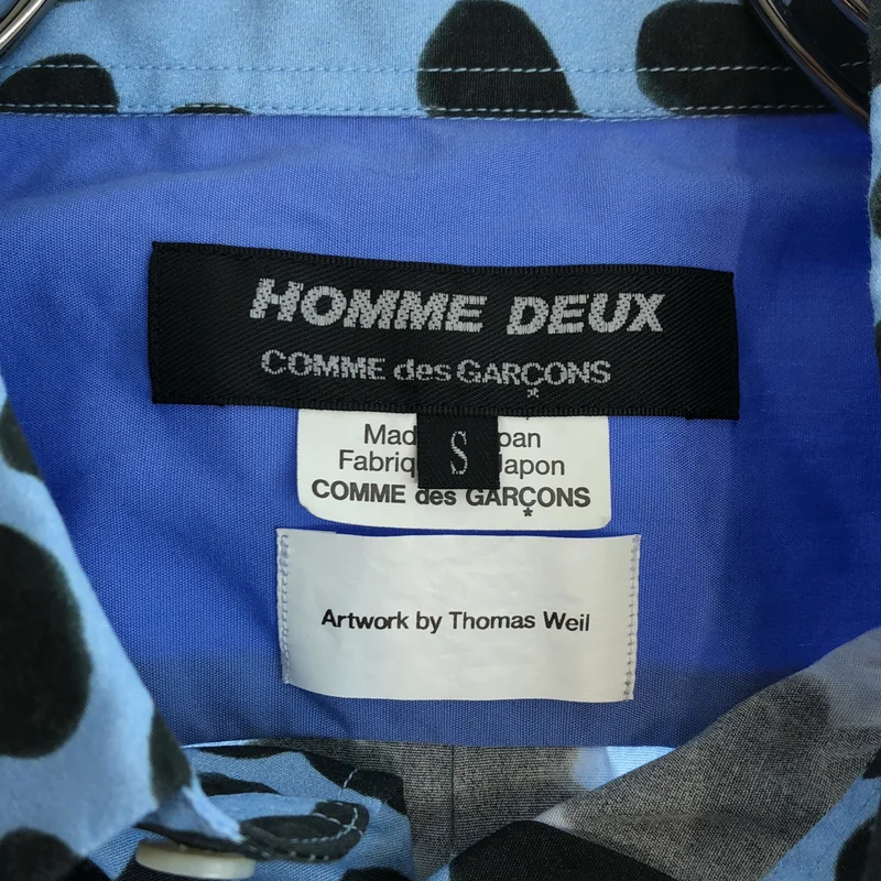 COMME des GARCONS HOMME DEUX / コムデギャルソンオムドゥ | 2023SS | コットン ショルダー切り替え レオパードシャツ | S | メンズ