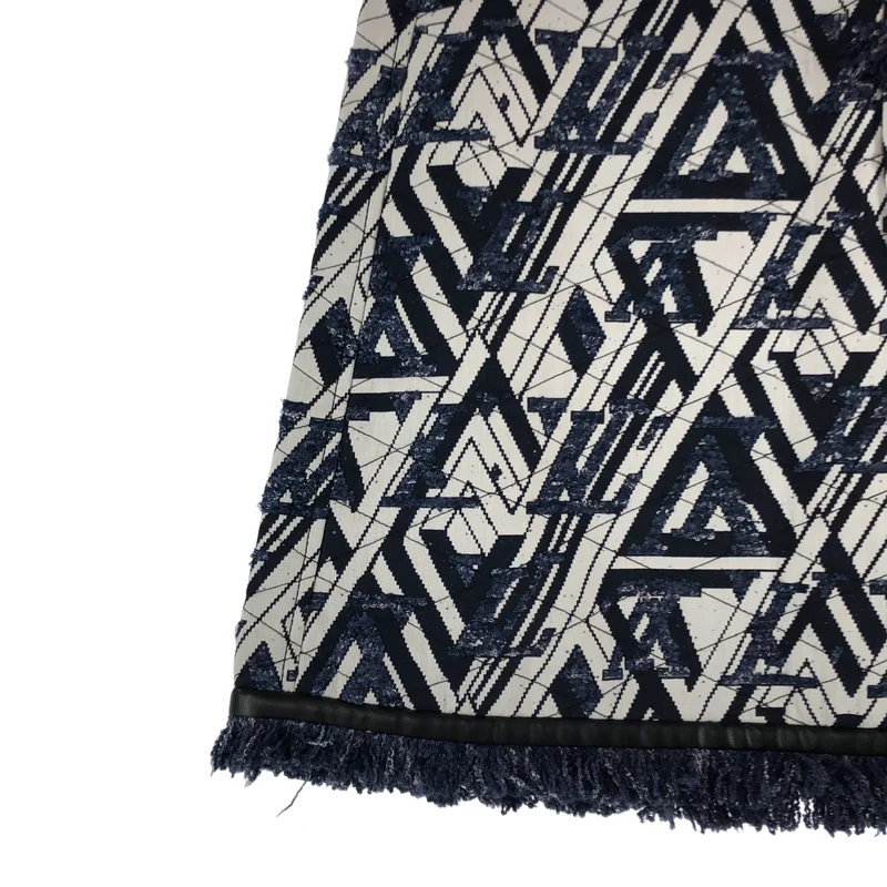 Louis Vuitton / ルイヴィトン | LV ジオメトリック ツイード レザートリム スカート | 36 | レディース