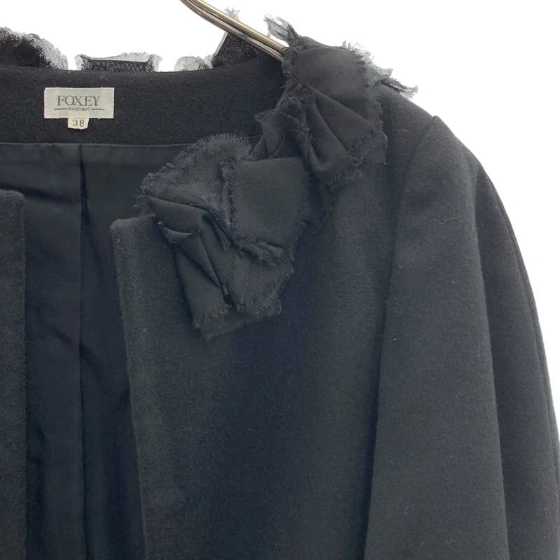 FOXEY BOUTIQUE / フォクシーブティック | ボリュームスリーブ フリルノーカラー ジャケット / 総裏地 | 38 | レディース