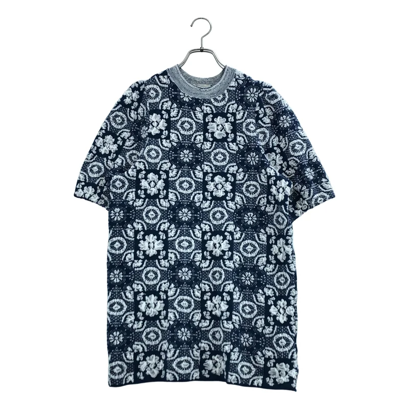 TAN / タン | TILE JQ MINI ONEPIECE / タイルジャガード 半袖ミニワンピース | F | レディース