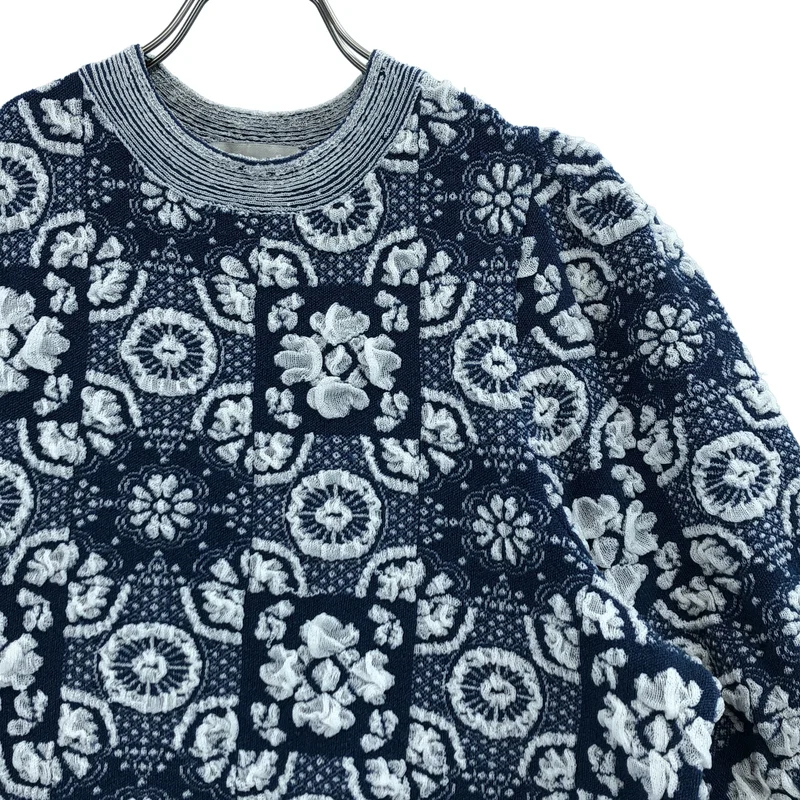 TAN / タン | TILE JQ MINI ONEPIECE / タイルジャガード 半袖ミニワンピース | F | レディース