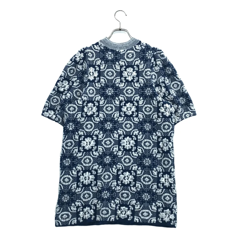 TAN / タン | TILE JQ MINI ONEPIECE / タイルジャガード 半袖ミニワンピース | F | レディース