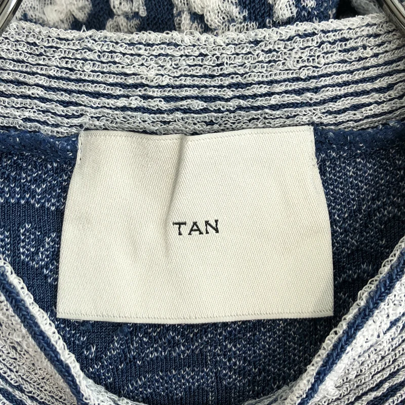 TAN / タン | TILE JQ MINI ONEPIECE / タイルジャガード 半袖ミニワンピース | F | レディース