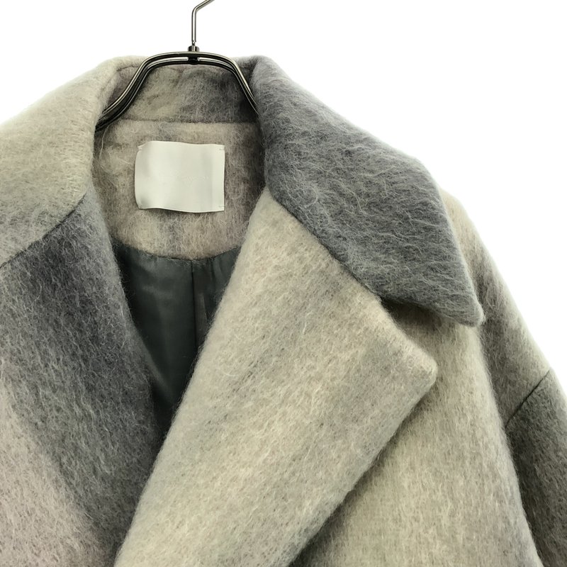 Mame Kurogouchi / マメクロゴウチ | 2024AW | Gradient Dye Mohair Double-Breasted Coat グラデーション モヘア ダブルコート | 2 | レディース