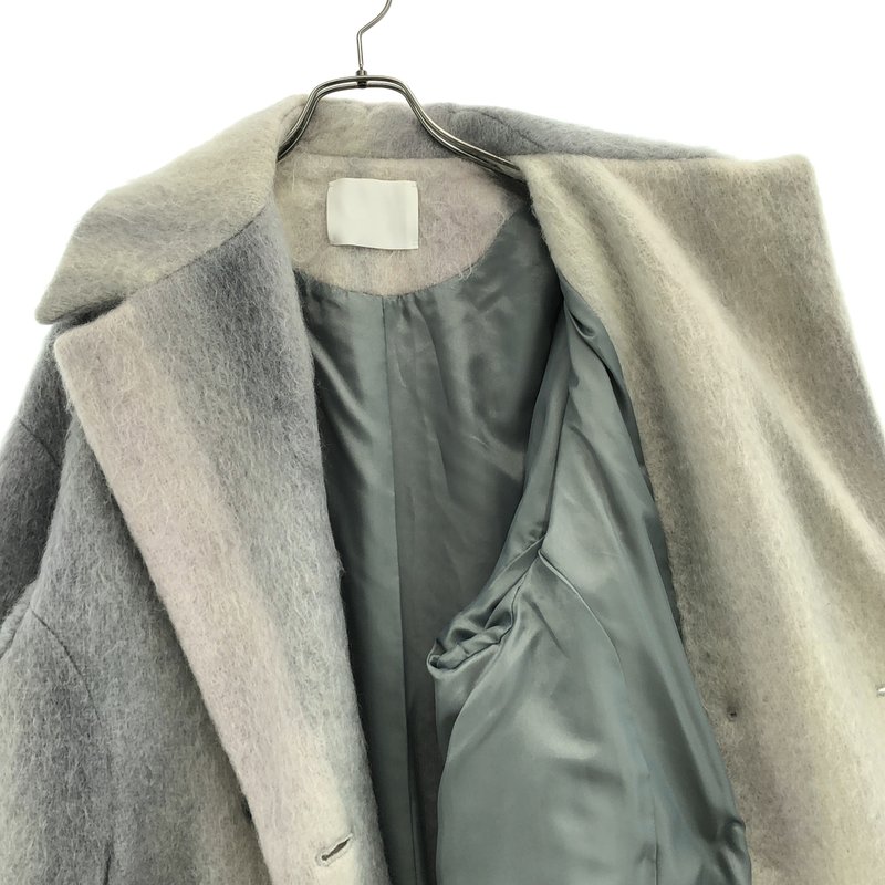 Mame Kurogouchi / マメクロゴウチ | 2024AW | Gradient Dye Mohair Double-Breasted Coat グラデーション モヘア ダブルコート | 2 | レディース