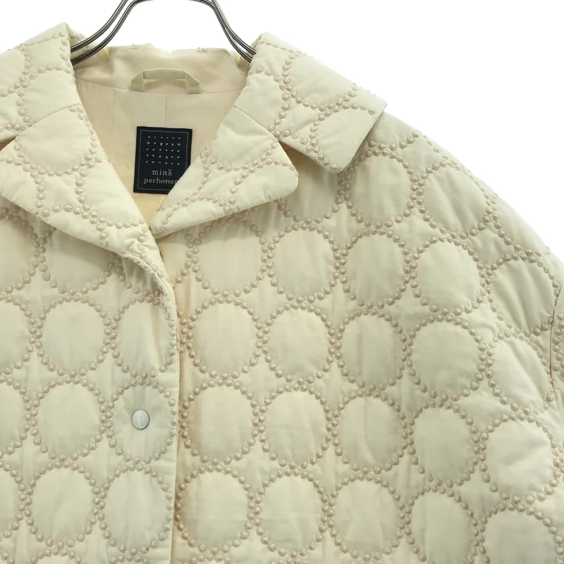 mina perhonen / ミナペルホネン | 2023AW | tambourine quilting coat タンバリン 刺しゅう キルティングコート | 38 | レディース