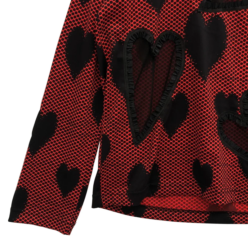 COMME des GARCONS / コムデギャルソン | 2008AW | ドット ハートプリント クルーネックカットソー | S | レディース