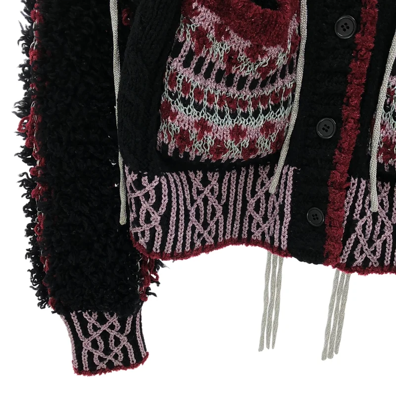rurumu: / 縷縷夢兎るるむう | Boa sleeve knit cardigan ボアスリーブ ニットカーディガン | FREE | レディース