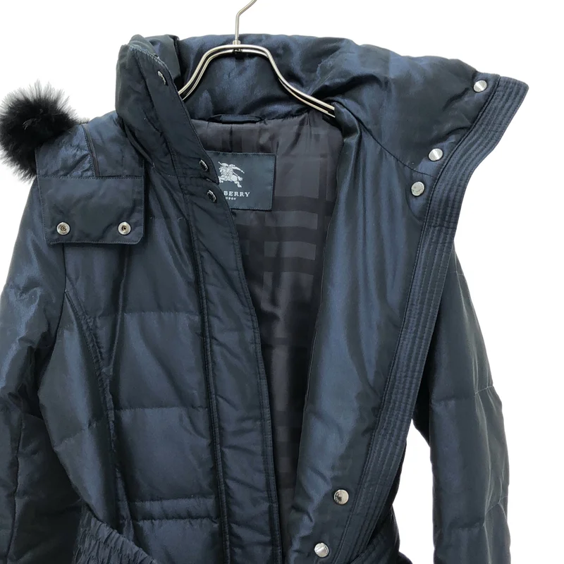 BURBERRY LONDON / バーバリーロンドン | フードファー ダウンジーと FS078-645-28 | 38 | レディース