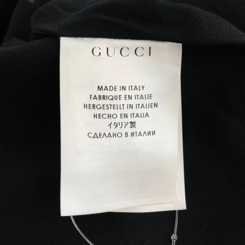 GUCCI / グッチ | サテンパイピング Vネック ワンピース | 38 | レディース