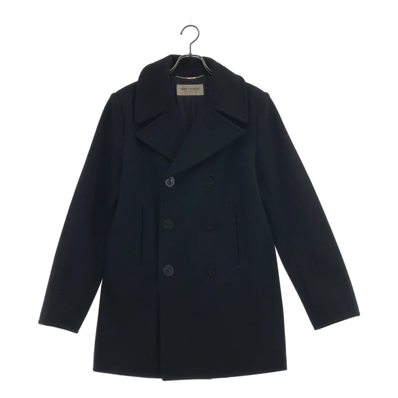 SAINT LAURENT / サンローラン | WOOL PEA COAT ウール メルトン ピーコート 343626 Y980F | 44 | メンズ