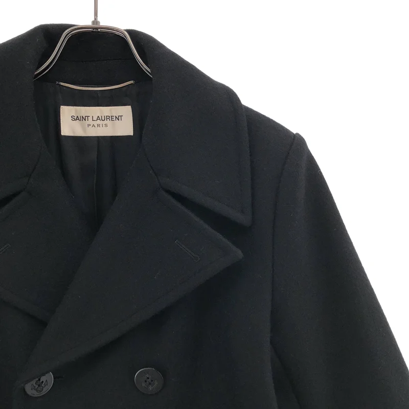SAINT LAURENT / サンローラン | WOOL PEA COAT ウール メルトン ピーコート 343626 Y980F | 44 | メンズ