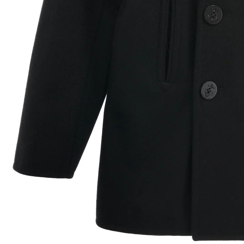 SAINT LAURENT / サンローラン | WOOL PEA COAT ウール メルトン ピーコート 343626 Y980F | 44 | メンズ