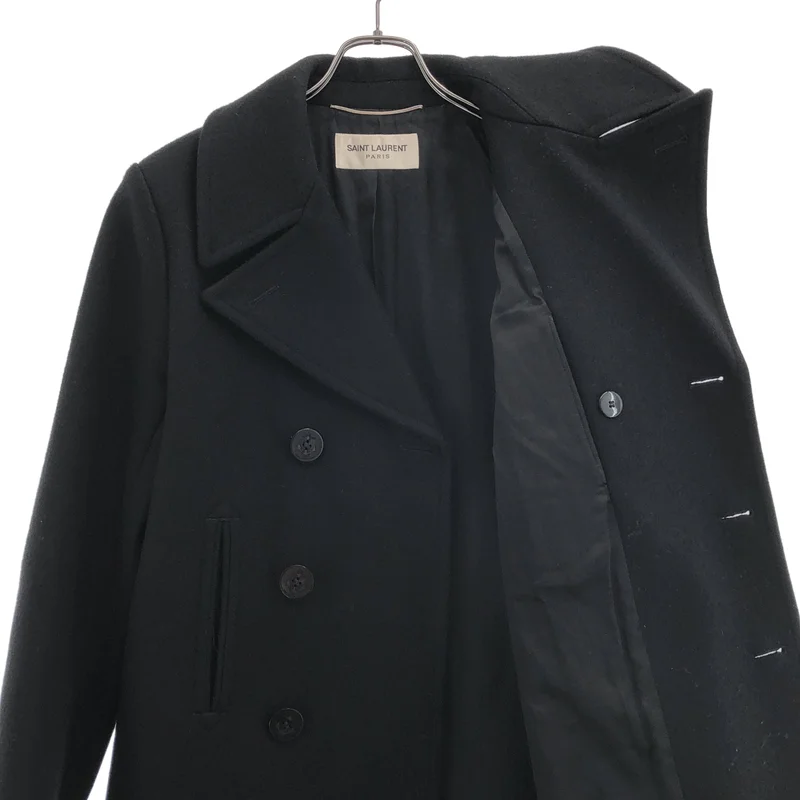 SAINT LAURENT / サンローラン | WOOL PEA COAT ウール メルトン ピーコート 343626 Y980F | 44 | メンズ