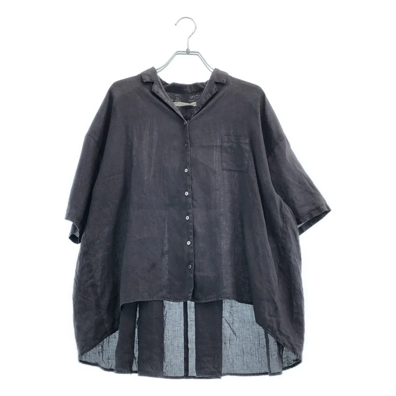 ikkuna/suzuki takayuki / イクナスズキ タカユキ | 2022SS | open-collared shirt / リネン オープンカラーシャツ | 1 | レディース