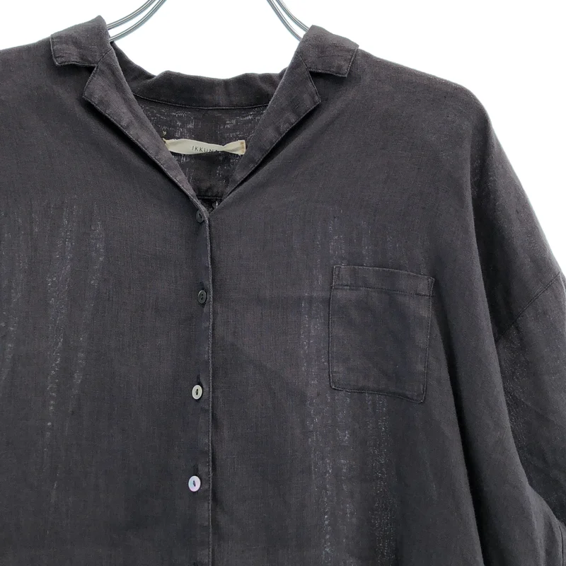ikkuna/suzuki takayuki / イクナスズキ タカユキ | 2022SS | open-collared shirt / リネン オープンカラーシャツ | 1 | レディース
