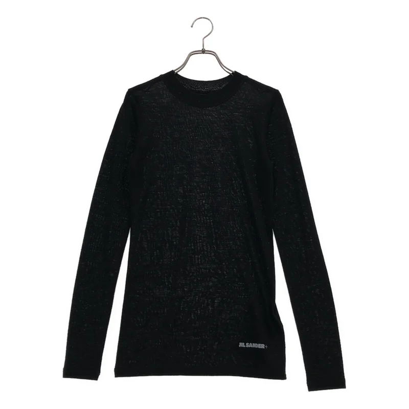 JIL SANDER+ / ジルサンダープラス | 2022AW | ウール混 ロゴプリント ロングスリーブカットソー | XS | レディース