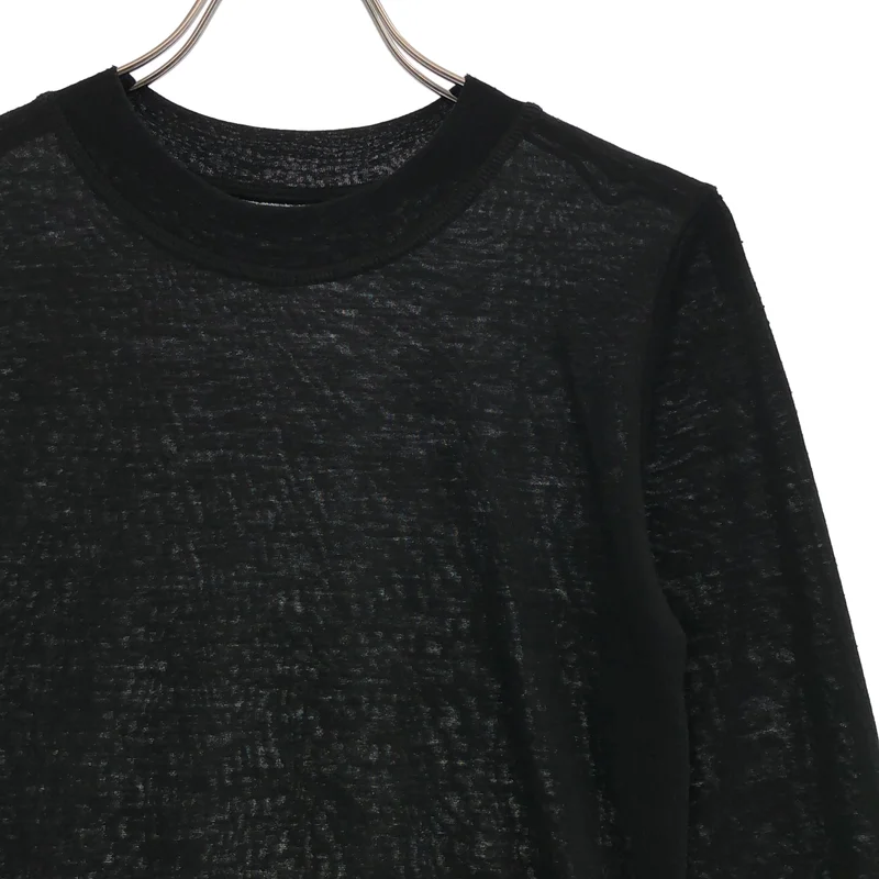 JIL SANDER+ / ジルサンダープラス | 2022AW | ウール混 ロゴプリント ロングスリーブカットソー | XS | レディース