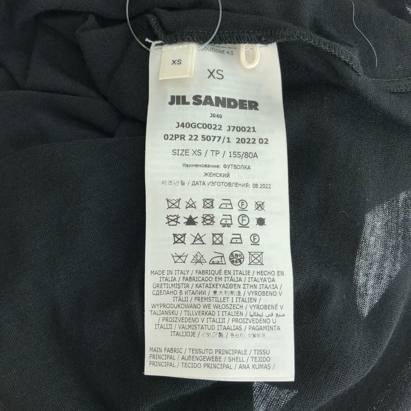 JIL SANDER+ / ジルサンダープラス | 2022AW | ウール混 ロゴプリント ロングスリーブカットソー | XS | レディース