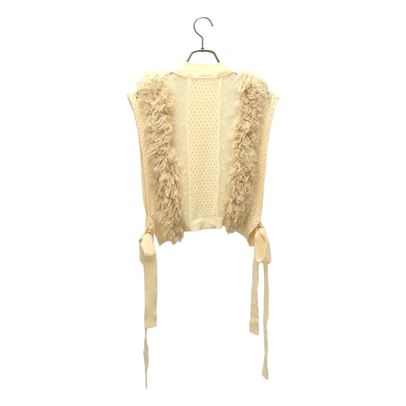 LEINWANDE / ラインヴァンド | Mixed Fringe Crop Top ニットベスト | F | レディース