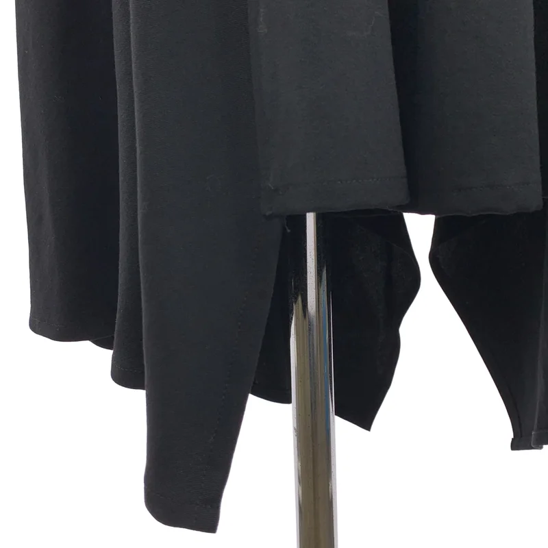 YOHJI YAMAMOTO +NOIR / ヨウジヤマモトプリュスノアール | 2019AW | ウールギャバ アシンメトリー フーデッドドレス | 1 | レディース