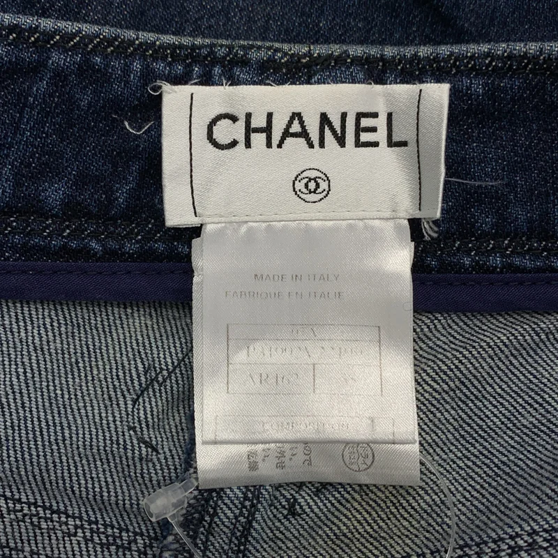 CHANEL / シャネル | ココボタン コットン デニムパンツ | 38 | レディース