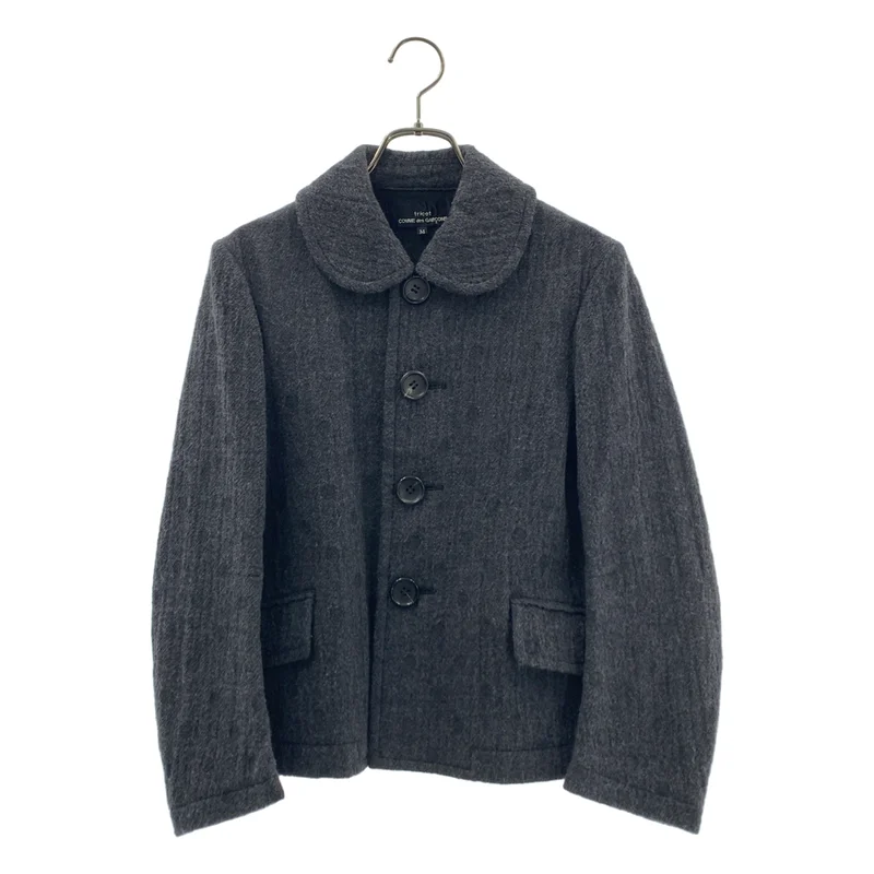 tricot COMME des GARCONS / トリココムデギャルソン | 2015AW | 縮絨加工 ラウンドカラー ジャケット | M | レディース