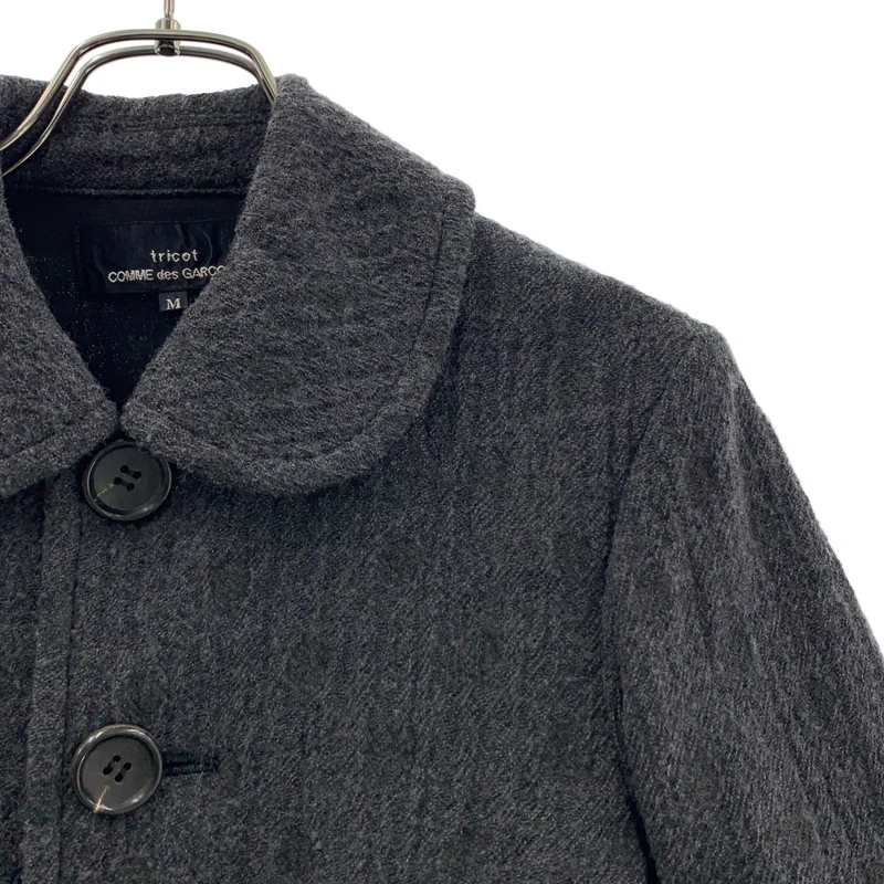 tricot COMME des GARCONS / トリココムデギャルソン | 2015AW | 縮絨加工 ラウンドカラー ジャケット | M | レディース