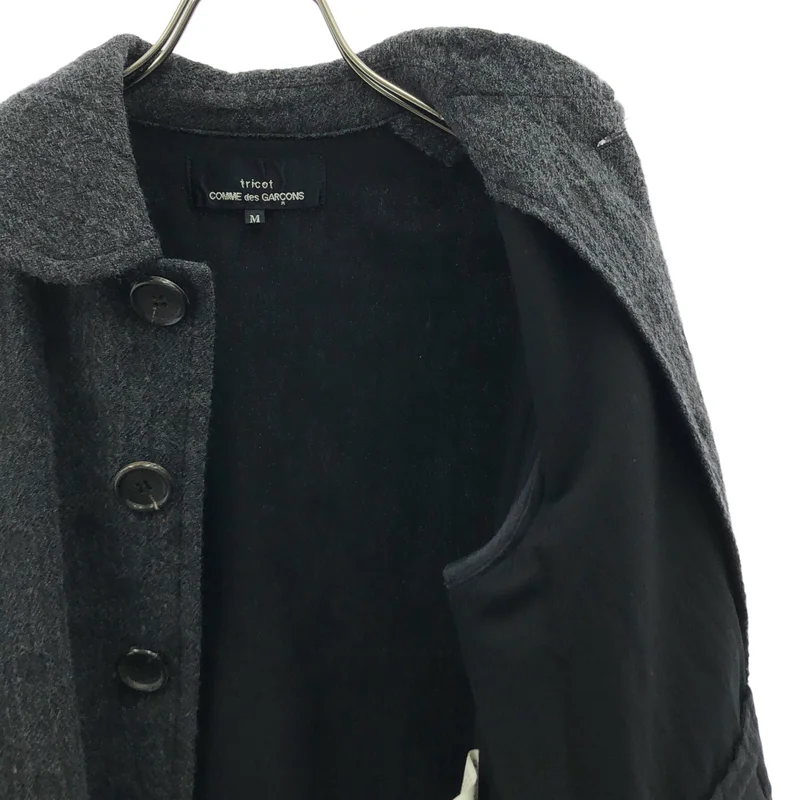 tricot COMME des GARCONS / トリココムデギャルソン | 2015AW | 縮絨加工 ラウンドカラー ジャケット | M | レディース