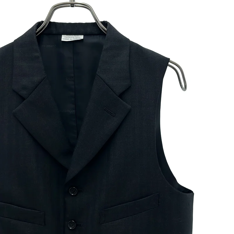 COMME des GARCONS HOMME DEUX / コムデギャルソンオムドゥ | 2025AW | ストライプ バックロゴ ジレ ベスト | S | メンズ