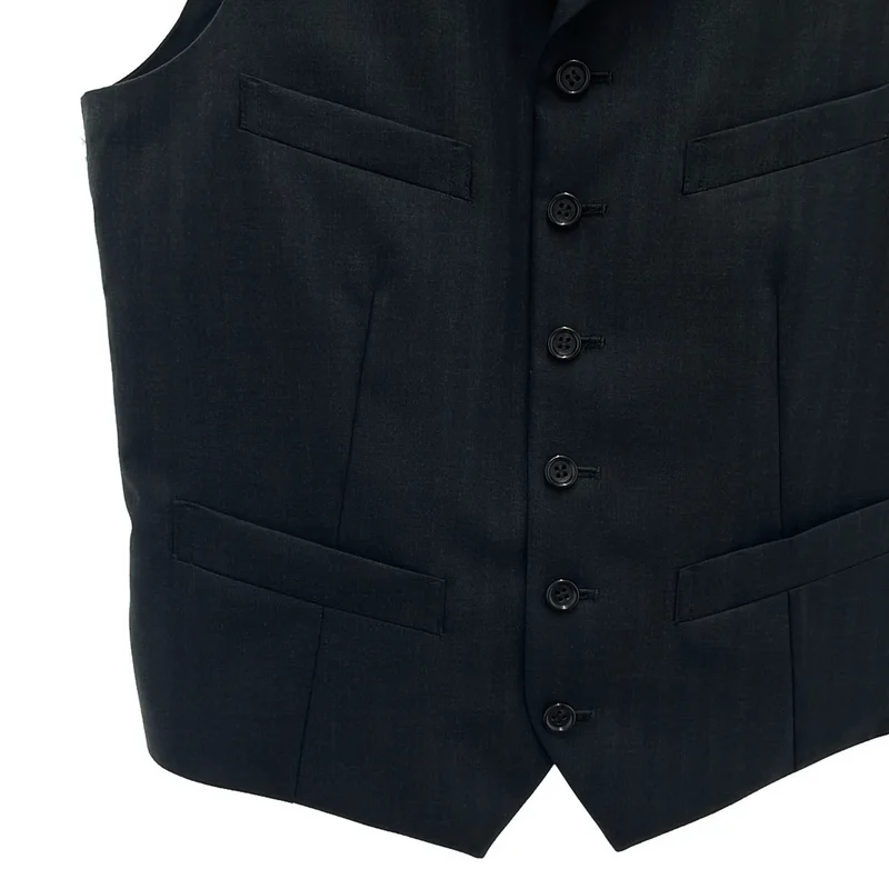 COMME des GARCONS HOMME DEUX / コムデギャルソンオムドゥ | 2025AW | ストライプ バックロゴ ジレ ベスト | S | メンズ