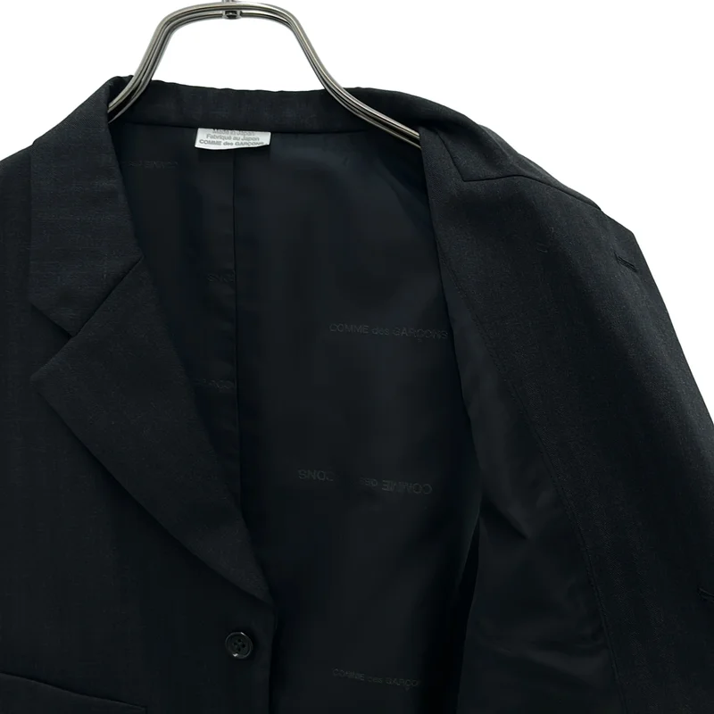 COMME des GARCONS HOMME DEUX / コムデギャルソンオムドゥ | 2025AW | ストライプ バックロゴ ジレ ベスト | S | メンズ