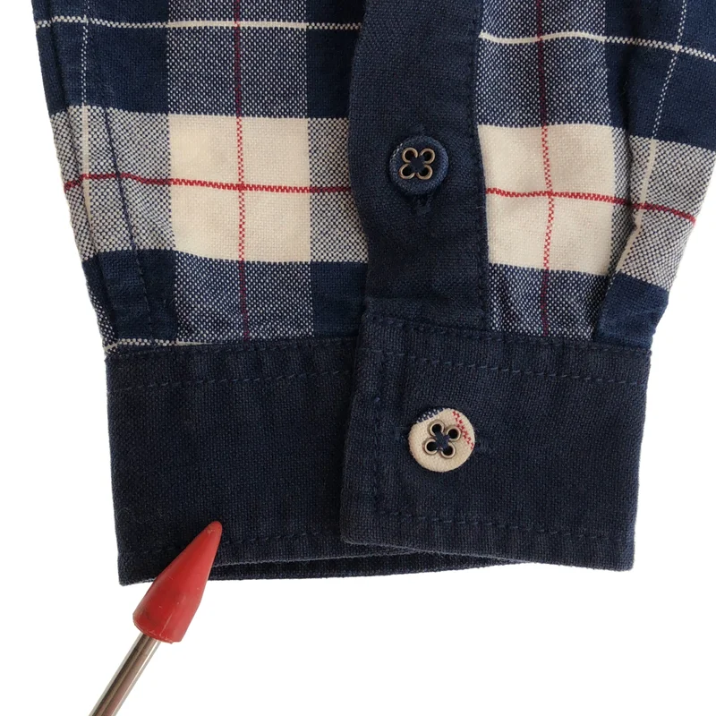 White Mountaineering / ホワイトマウンテニアリング | Cotton Oxford Check Back Darts Elbow Patched Shirt / コットン オックスフォード バックダーツ エルボーパッチ チェックシャツ | 1 | メンズ