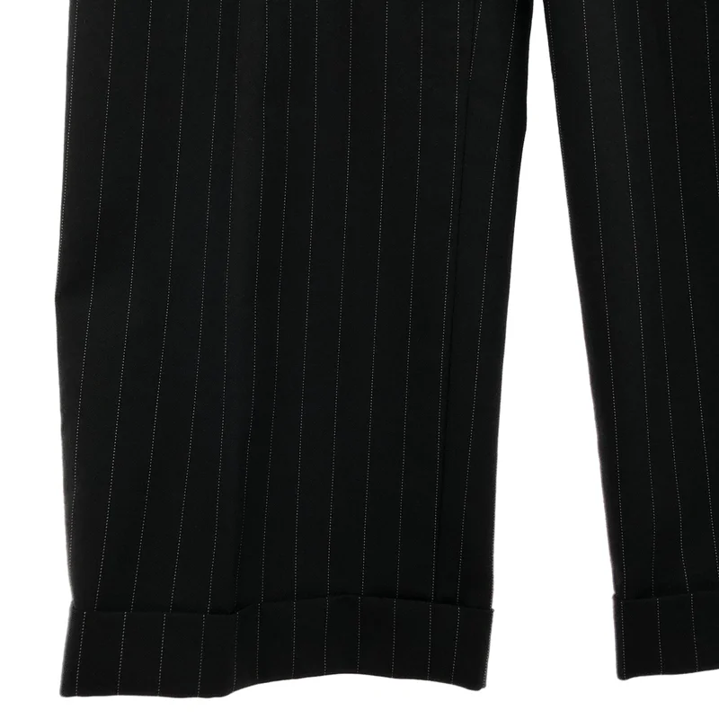 DRIES VAN NOTEN / ドリスヴァンノッテン | ウール ストライプ ワイドスラックス | 50 | メンズ