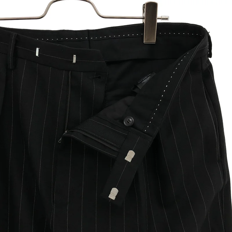 DRIES VAN NOTEN / ドリスヴァンノッテン | ウール ストライプ ワイドスラックス | 50 | メンズ