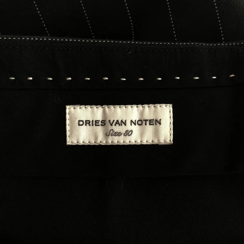 DRIES VAN NOTEN / ドリスヴァンノッテン | ウール ストライプ ワイドスラックス | 50 | メンズ