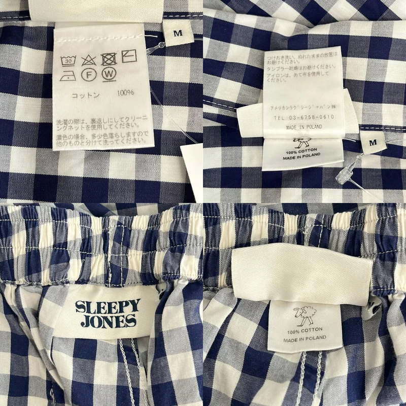 SLEEPY JONES / スリーピージョーンズ | セットアップ / コットン チェック シャツ パンツ | M | メンズ