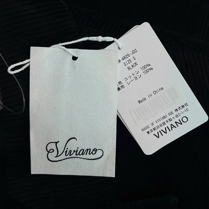 VIVIANO / ヴィヴィアーノ | 2026AW | フラワー刺しゅう ノッチドラペル コーデュロイ テーラードジャケット | S | レディース