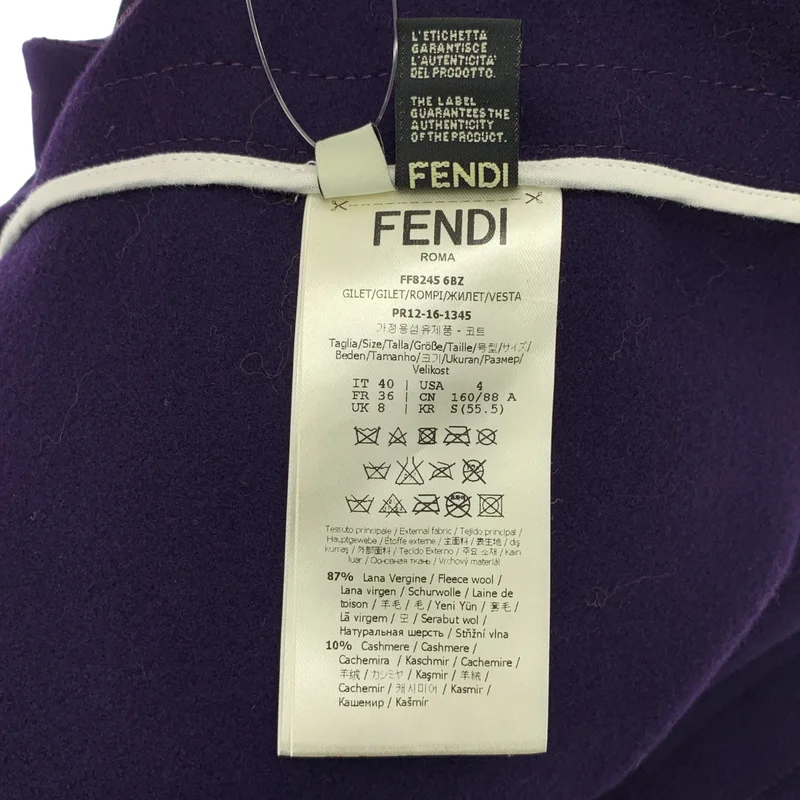 FENDI / フェンディ | フォックスファーポケット ベスト | 40 | レディース