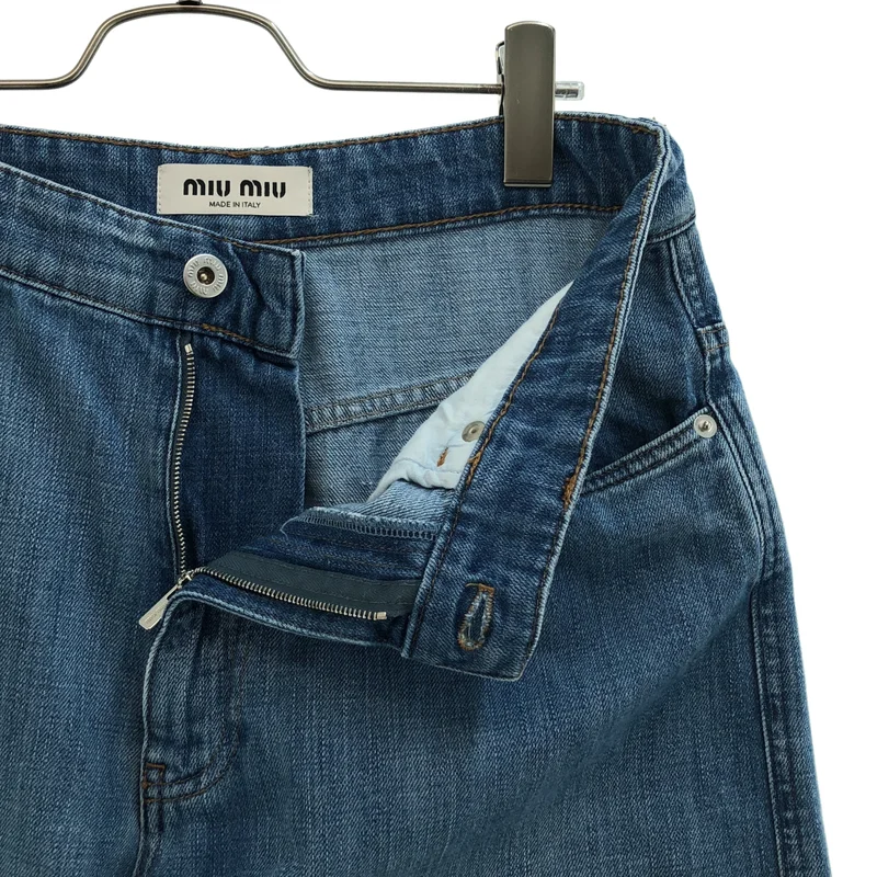 miu miu / ミュウミュウ | ロゴ デニムパンツ | 26 | レディース