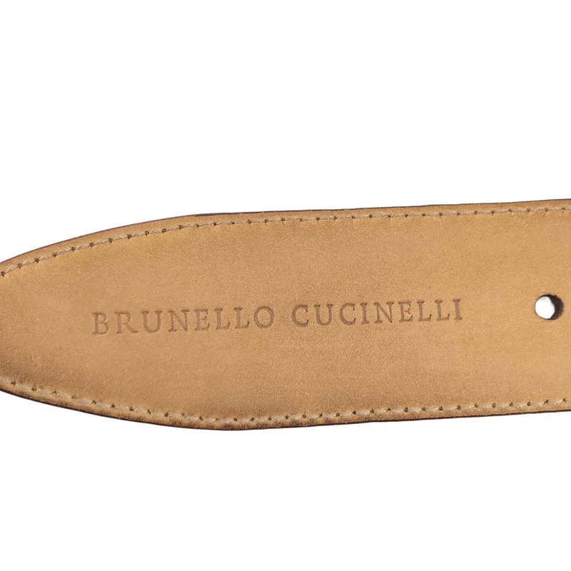 BRUNELLO CUCINELLI / ブルネロクチネリ | レザー スクエアバックル ベルト | 90 | その他