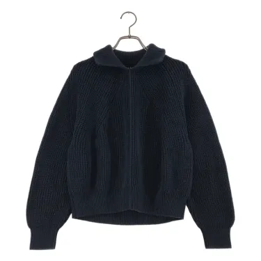 BATONER / バトナー | ケーブルニット カーディガン | 2 | グレー系