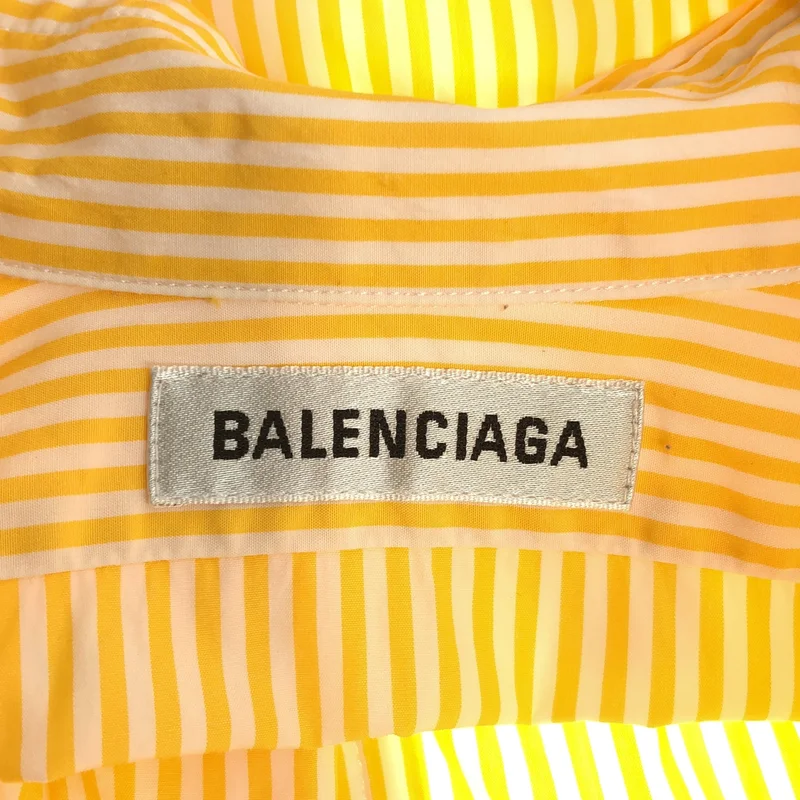 BALENCIAGA / バレンシアガ | 2020SS | コットン ストライプ バックロゴ オーバーシャツ | 32 | メンズ