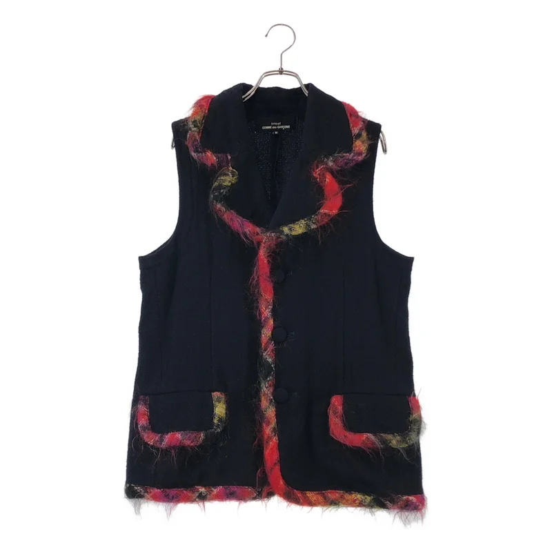 tricot COMME des GARCONS / トリココムデギャルソン | 1993AW | ウール ファー切替 ベスト | M | レディース