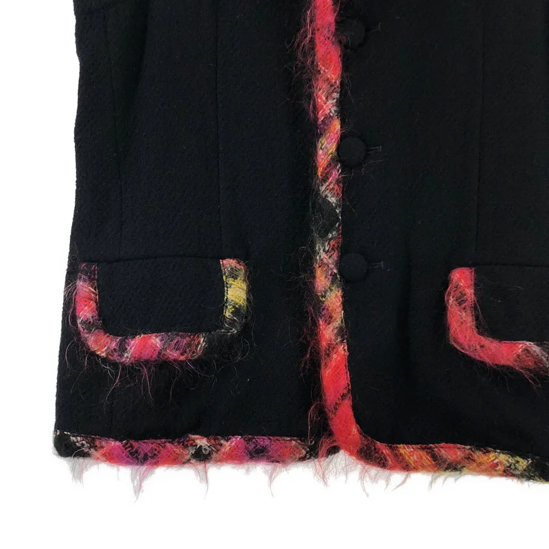 tricot COMME des GARCONS / トリココムデギャルソン | 1993AW | ウール ファー切替 ベスト | M | レディース
