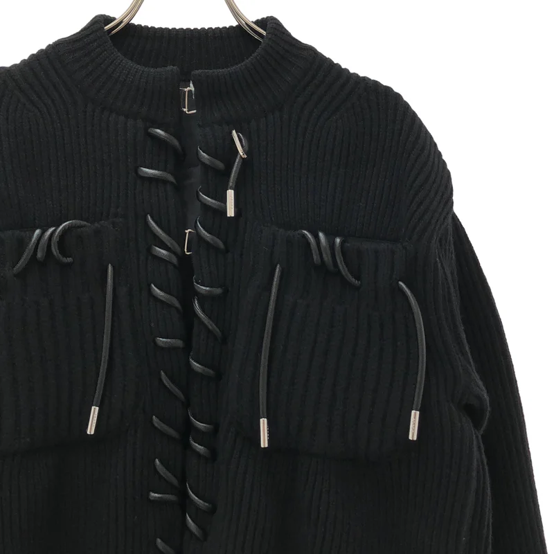 sacai / サカイ | Wool Knit Blouson ウールニットブルゾン ジャケット 22-06413 | 2 | レディース