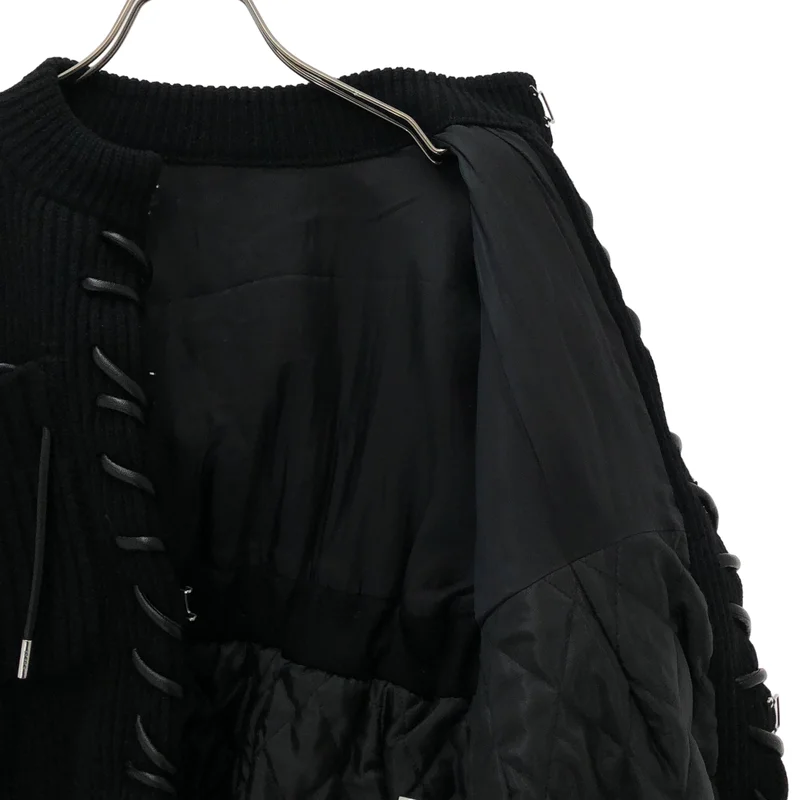 sacai / サカイ | Wool Knit Blouson ウールニットブルゾン ジャケット 22-06413 | 2 | レディース