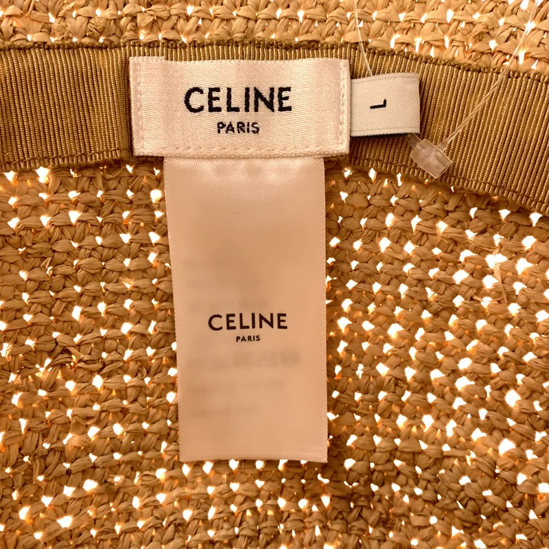 CELINE / セリーヌ | ラフィア トリオンフ バケットハット 帽子 | L | その他
